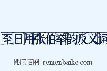 至日用张伯举韵反义词是什么意思的图片